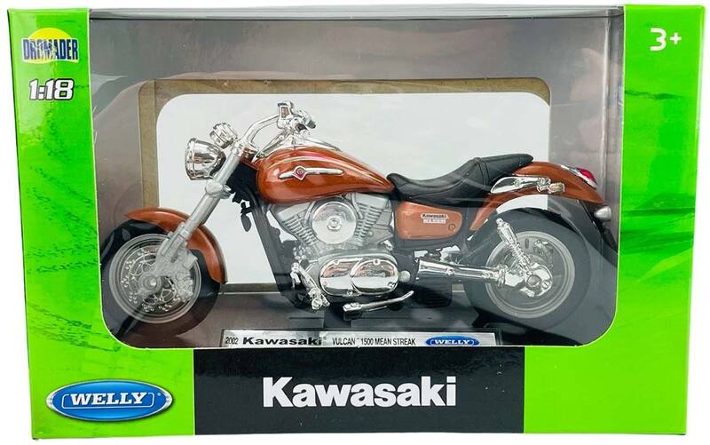 Miniatura Moto Kawasaki Vulcan 1500 Mean Streak Welly 1/18